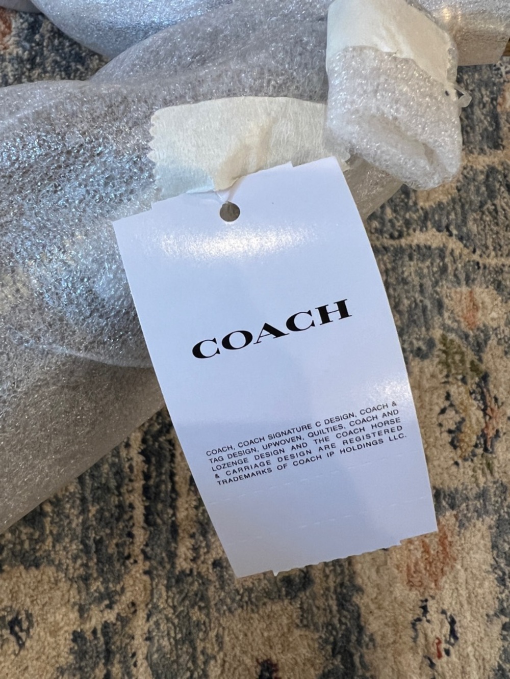 Coach Brown Signature Shoulder Bag with Gold Chain - Picture 11 of 15